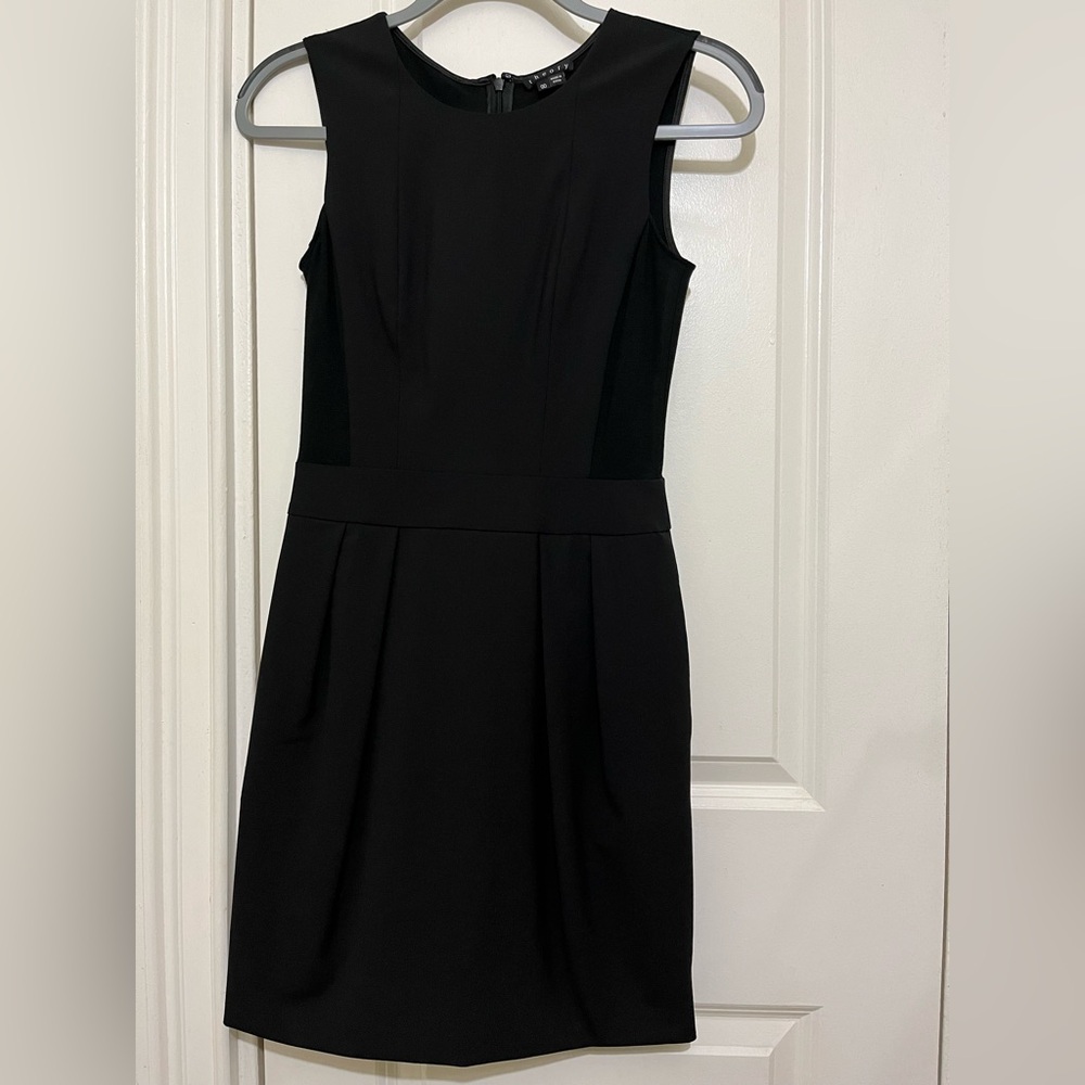 Theory NWOT Black Darua Wool/Knit Dress Sz 00